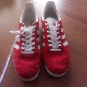 Adidas Red White Nite Jogger Gazelle Mens size 11